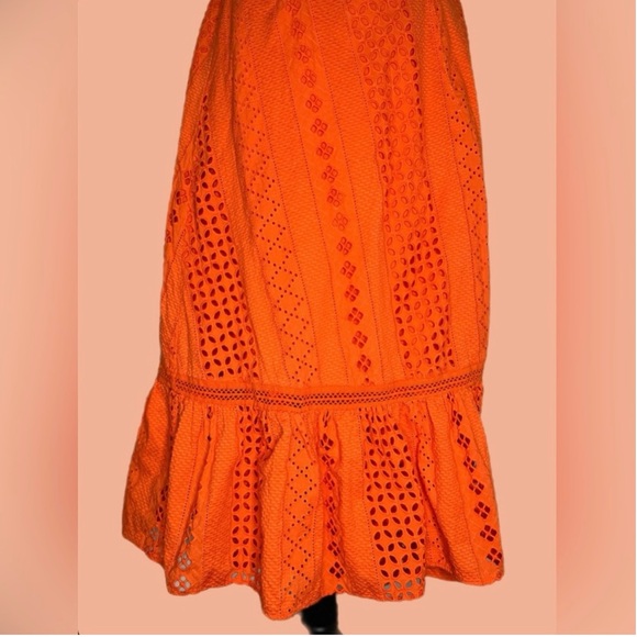 J. Crew All Over Eyelet Wrap Midi Dress - Picture 7 of 9